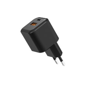 Setty sieninis įkroviklis USB-A + USB-C 20W LSGaN-AC-201 juodas - Image 2