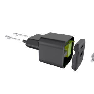 Setty sieninis įkroviklis USB-A + USB-C 20W LSGaN-AC-201 juodas - Image 7