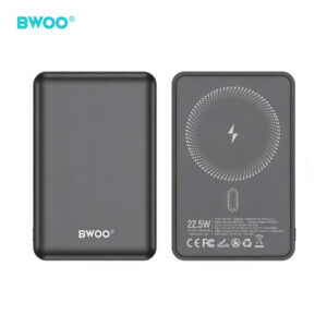 BWOO P82 BO 10000mAh 15W išorinė baterija su belaidžiu įkrovimu, tamsiai pilka - Image 3