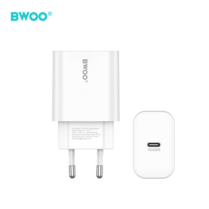 BWOO sieninis įkroviklis CDA233 PD 20W 1x USB-C su USB-C - Lightning laidu baltas - Image 3