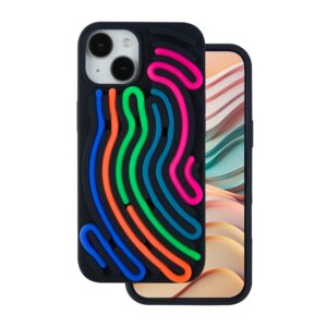 „Pasidaryk pats“ gyvatės odos imitacijos dėklas, skirtas Apple iPhone 14 6,1" juodas