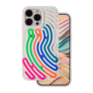 „DIY“ gyvatės odos imitacijos dėklas, skirtas Apple iPhone 15 Pro 6,1", smėlio spalvos
