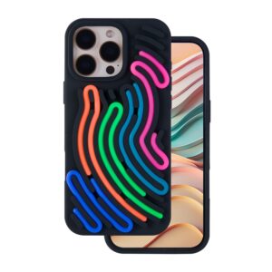 „DIY“ gyvatės odos imitacijos dėklas, skirtas Apple iPhone 15 Pro 6,1", juodas
