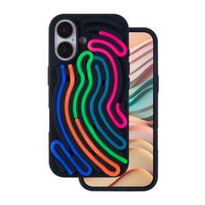 „DIY“ gyvatės odos imitacijos dėklas, skirtas „Apple iPhone 16“ 6,1" juodas