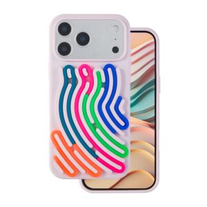 DIY gyvatės odos imitacijos dėklas, skirtas Apple iPhone 17 Pro 6,3" rožinis