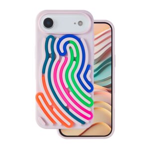 „DIY“ gyvatės odos imitacijos dėklas, skirtas „Apple iPhone 17 Air“ 6,6", rožinis