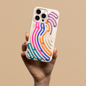 „DIY“ gyvatės odos imitacijos dėklas, skirtas Apple iPhone 14 6,1" smėlio spalvos - Image 2