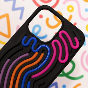 „DIY“ gyvatės odos imitacijos dėklas, skirtas Apple iPhone 16 Pro 6,3", juodas - Image 5
