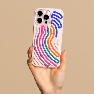 DIY gyvatės odos imitacijos dėklas, skirtas Apple iPhone 15 6,1" rožinis - Image 2