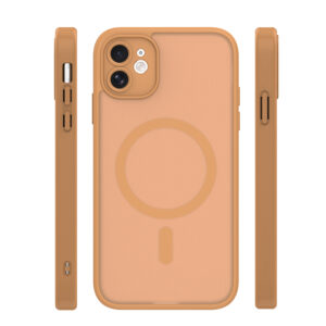 Mag Matt dėklas, skirtas Apple iPhone 11, rudas, su apsauga kamerai - Image 3