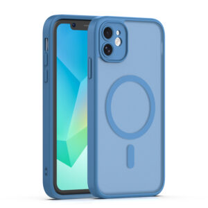 Mag Matt dėklas Apple iPhone 11 tamsiai mėlynas su apsauga kamerai