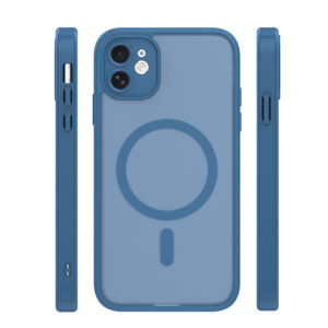 Mag Matt dėklas Apple iPhone 11 tamsiai mėlynas su apsauga kamerai - Image 3