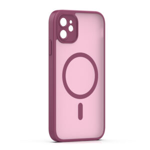 Mag Matt dėklas Apple iPhone 11 bordo spalvos su apsauga kamerai - Image 2