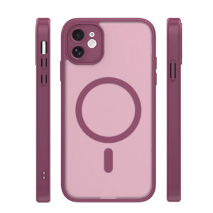 Mag Matt dėklas Apple iPhone 11 bordo spalvos su apsauga kamerai - Image 3