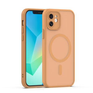 Mag Matt dėklas Apple iPhone 12 6,1" rudas su apsauga kamerai