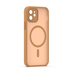 Mag Matt dėklas Apple iPhone 12 6,1" rudas su apsauga kamerai - Image 3