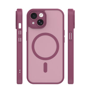 Mag Matt dėklas Apple iPhone 13 6,1" bordo spalvos su apsauga kamerai - Image 3