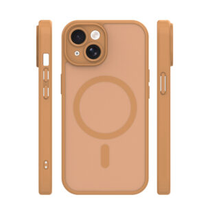 Mag Matt dėklas Apple iPhone 14 6,1" rudas su apsauga kamerai - Image 3