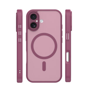 Mag Matt dėklas Apple iPhone 16 6,1" bordinis su apsauga kamerai - Image 3