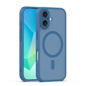 Mag Matt dėklas Apple iPhone 16 6,1" tamsiai mėlynas apsauga kamerai
