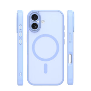 Mag Matt dėklas Apple iPhone 16 6,1" šviesiai mėlynas apsauga kamerai - Image 3