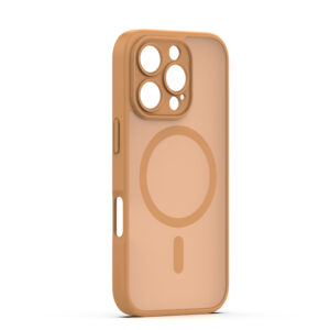 Mag Matt dėklas Apple iPhone 16 Pro Max 6,9" rudas su apsauga kamerai - Image 2