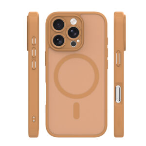 Mag Matt dėklas Apple iPhone 16 Pro Max 6,9" rudas su apsauga kamerai - Image 3