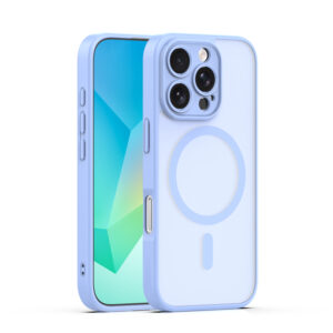 „Mag Matt“ dėklas, skirtas „Apple iPhone 16 Pro Max“ 6,9", šviesiai mėlynas, su apsauga kamerai