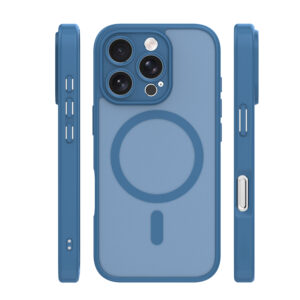 Mag Matt dėklas Apple iPhone 16 Pro Max 6,9" tamsiai mėlynas apsauga kamerai - Image 3