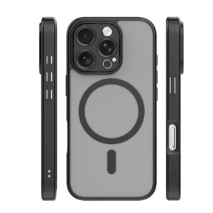 „Mag Matt“ dėklas, skirtas „Apple iPhone 16 Pro“ 6,3", juodas, su apsauga kamerai - Image 3