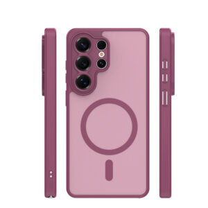 Mag Matt dėklas Samsung Galaxy S25 Ultra, bordo spalvos, su apsauga kamerai - Image 2