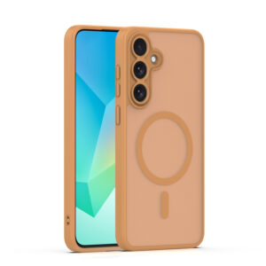 Mag Matt dėklas Samsung Galaxy S26 rudas, apsauga kamerai