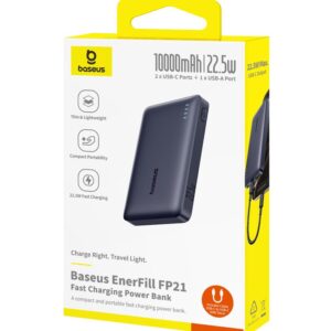 Baseus EnerFill FP21 išorinė baterija 10000mAh 22.5W Cosmic Black - Image 4