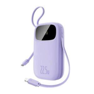 Baseus Qpow3 skaitmeninio ekrano greitojo įkrovimo išorinė baterija 22.5W 20000mAh Nebula Purple - Image 2