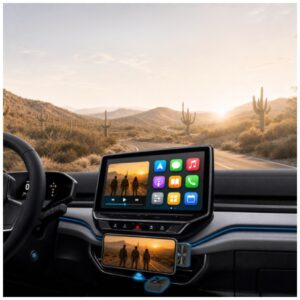 Car Adapter 4smarts transmiter Screen Mirroring CarPlay juodos spalvos - Image 4