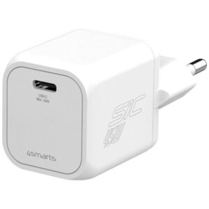 Laidinis įkroviklis 4smarts PDPlug SiC 45W USB-C baltos spalvos