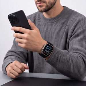TECH-PROTECT NYLON SPORT APPLE WATCH 8 / 9 / 10 / 11 / SE / ULTRA (44 / 45 / 46 / 49 MM) JUODAS - Image 4