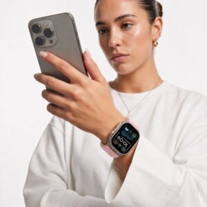 Tech-Protect NYLON SPORT APPLE WATCH 8 / 9 / 10 / 11 / SE / ULTRA (44 / 45 / 46 / 49 MM) ŠVIESIAI ROŽINIS - Image 4