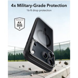 ESR Classic Hybrid KICKSTAND MagSafe Apple iPhone 17 PRO / 18 PRO SKAIDRUS/JUODAS - Image 4