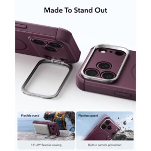 ESR CYBER TOUGH DĖKLAS SU STOVU IR MagSafe Apple iPhone 17 PRO MAX / 18 PRO MAX TAMSIAI BORDO SPALVOS - Image 4