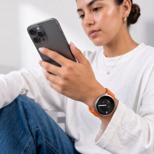 TECH-PROTECT NYLON CLASP SAMSUNG GALAXY WATCH 8 / 9 / CLASSIC (40 / 44 / 46 MM) ORANŽINIS - Image 4