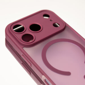 „Mag Matt“ dėklas, skirtas „Apple iPhone 16 Pro“ 6,3", bordo spalvos, su apsauga kamerai - Image 5