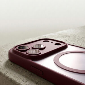 Mag Matt dėklas Apple iPhone 13 6,1" bordo spalvos su apsauga kamerai - Image 7