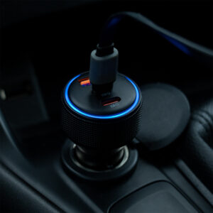 Forever CC-07-66ACC PD QC automobilinis įkroviklis 1x USB-A 2x USB-C 66W juodas - Image 9