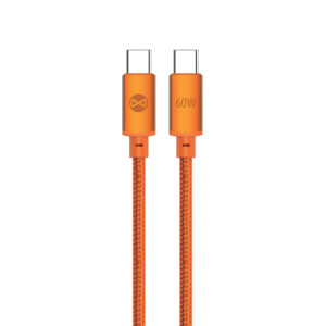 Forever Saffron USB-C – USB-C laidas 1,0 m 60W oranžinis