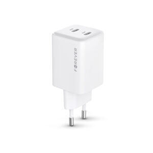 Forever TC-08-45CC GaN PD įkroviklis 2x USB-C 45W baltas - Image 2