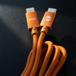 Forever Saffron USB-C – USB-C laidas 1,0 m 60W oranžinis - Image 4