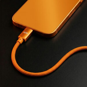Forever Saffron USB-C – USB-C laidas 1,0 m 60W oranžinis - Image 5