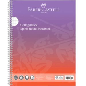 Sąsiuvinis Faber-Castell Punchy melon, A4, 80 lapų, langeliais, su spirale
