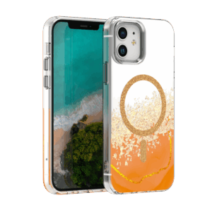 Epoxy Mag dėklas, skirtas Apple iPhone 12 / 12 Pro 6,1" oranžinis
